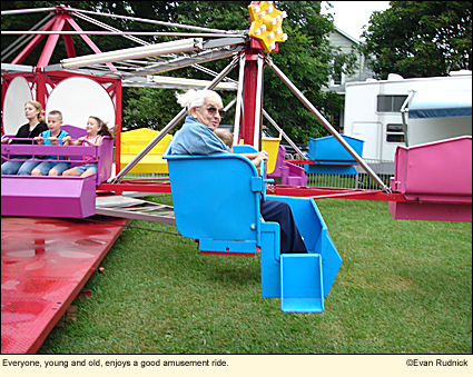 Everyone, young and old, enjoys a good amusement ride.