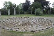 Labyrinth at Linwood Gardens in Pavilion, New York USA