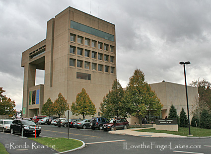 The Herbert F. Johnson Museum of Art on the campus of Cornell University in Ithaca, New york, USA.