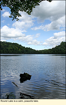 Round Lake is a calm, peaceful lake.