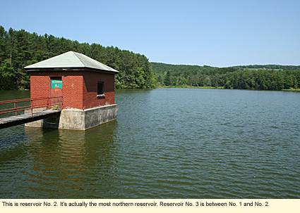 This is reservoir No. 2. It's actually the most northern reservoir. Reservoir No. 3 is between No. 1 and No. 2.