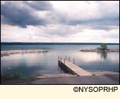 Dean's Cove Boat Launch in Seneca County in the Finger Lakes Region, New York USA.