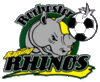 The Rochester (New York) Rhinos soccer team logo