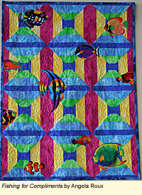 Quilt--Fishing for Compliments by Angela Roux