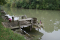 A private dock on the Erie Canal.
