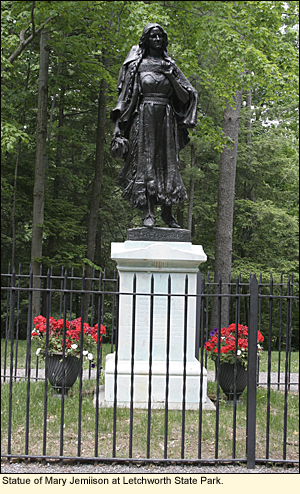 Statue of Mary Jemison at Letchworth State Park