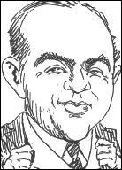 Caricature of Harold Eugene "Hal" Roach, Sr. (1892-1992) by Finger Lakes cartoonist Eugene "Zim" Zimmerman (1862-1936).