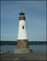 The Myers Point Light on Cayuga Lake in Lansing, New York USA