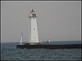 The Sodus Outer Light at the mouth of Sodus Bay on Lake Ontario, Sodus Point, New York USA 