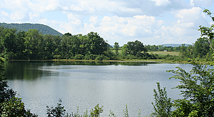 Round Lake in Birdseye Hollow State Forest in the Town of Bath in Steuben County, New York.