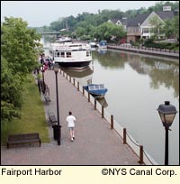 Fairport Harbor on the Erie Canal in the Finger Lakes, New York USA.