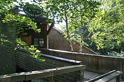 The interpretative center at Spencer Crest Nature Center in Corning, New York.