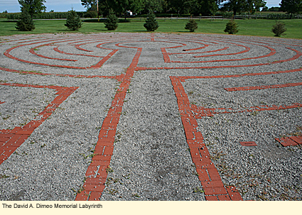 The David A. Dimeo Memorial Labyrinth at Tinker Homestead in Henrietta, New York. 