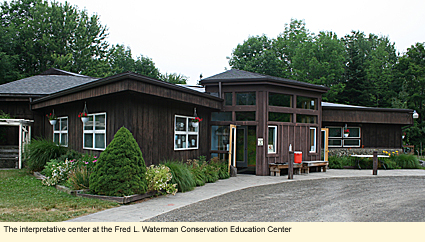 The interpretative center at the Fred L. Waterman Conservation Education Center in Tioga County, New York, USA.