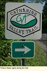 Follow these signs along the trail.
