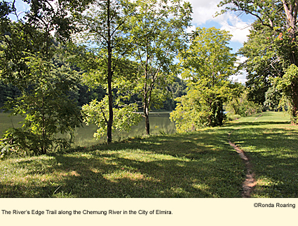 The River's Edge Trail along the Chemung River in the City of Elmira.