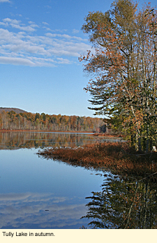 Tully Lake in autumn.